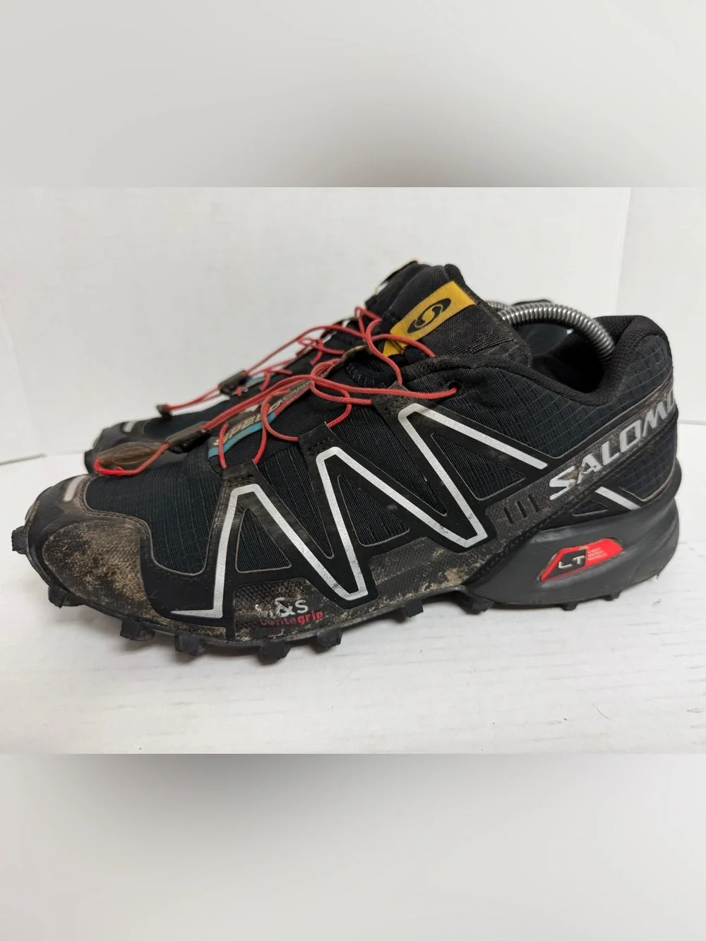 Salomon Speedcross 3 Trail Running Shoes Sneakers Black Mens Size 10.5